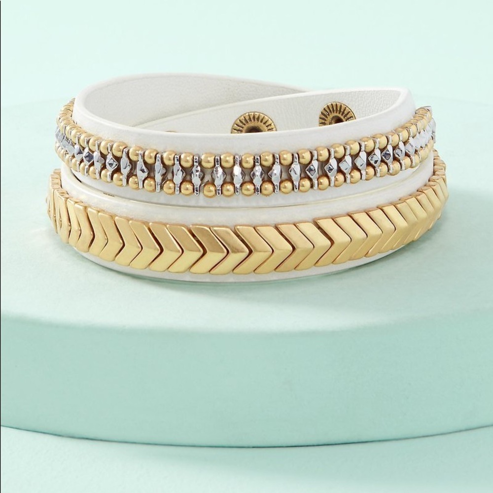 Stella & Dot Gilded Path Double Wrap bracelet